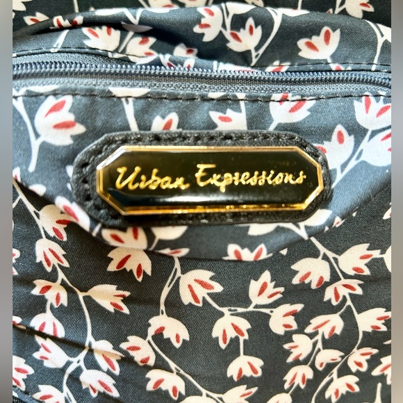 URBAN EXPRESSION Black Vegan Leather Clutch with Gold Chain Strap Handbag. NWOT - Picture 3 of 10